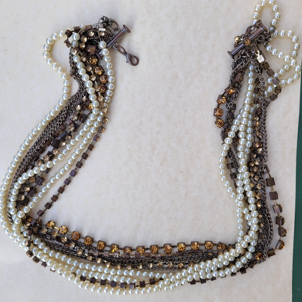 Vintage beaded necklace - Picture 2 of 3